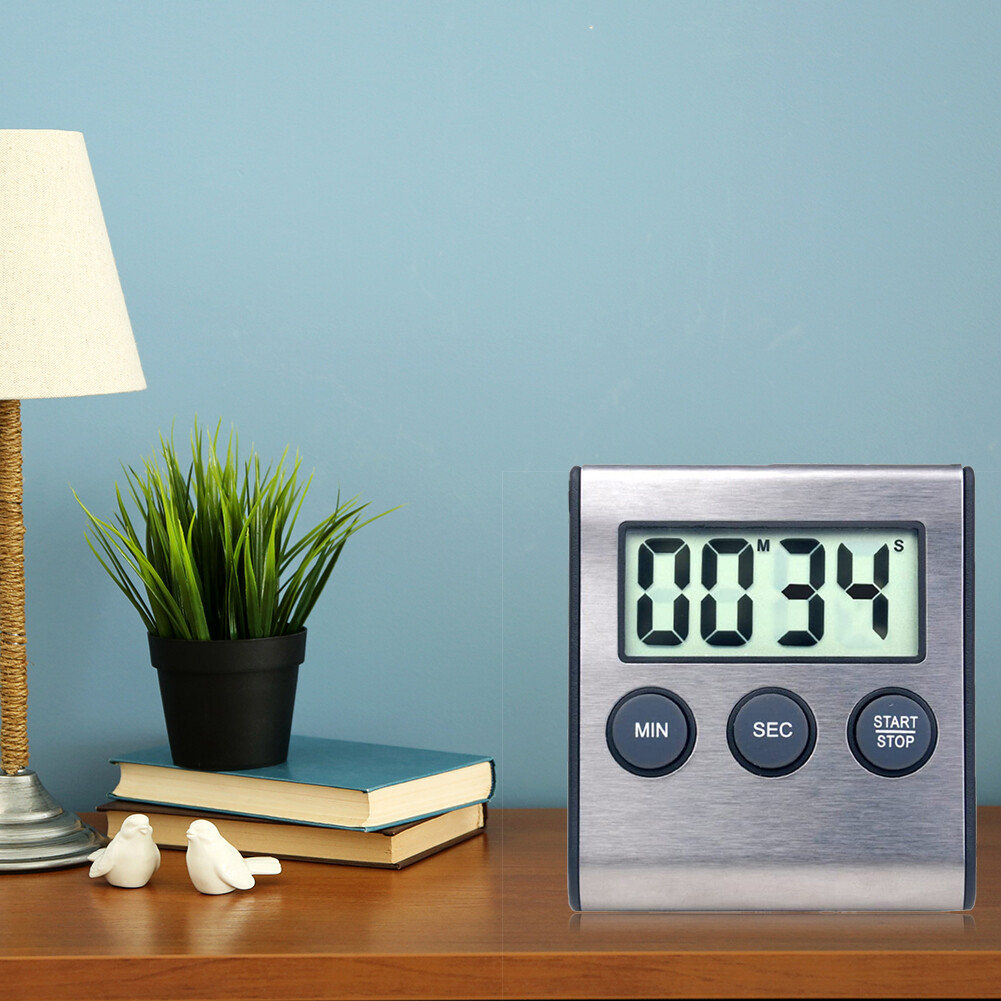 Nhà Bếp Đếm Ngược LCD Kỹ Thuật Số Hẹn Giờ, Báo Thức Nấu Ăn Đồng Hồ Nam Châm Nhắc Nhở