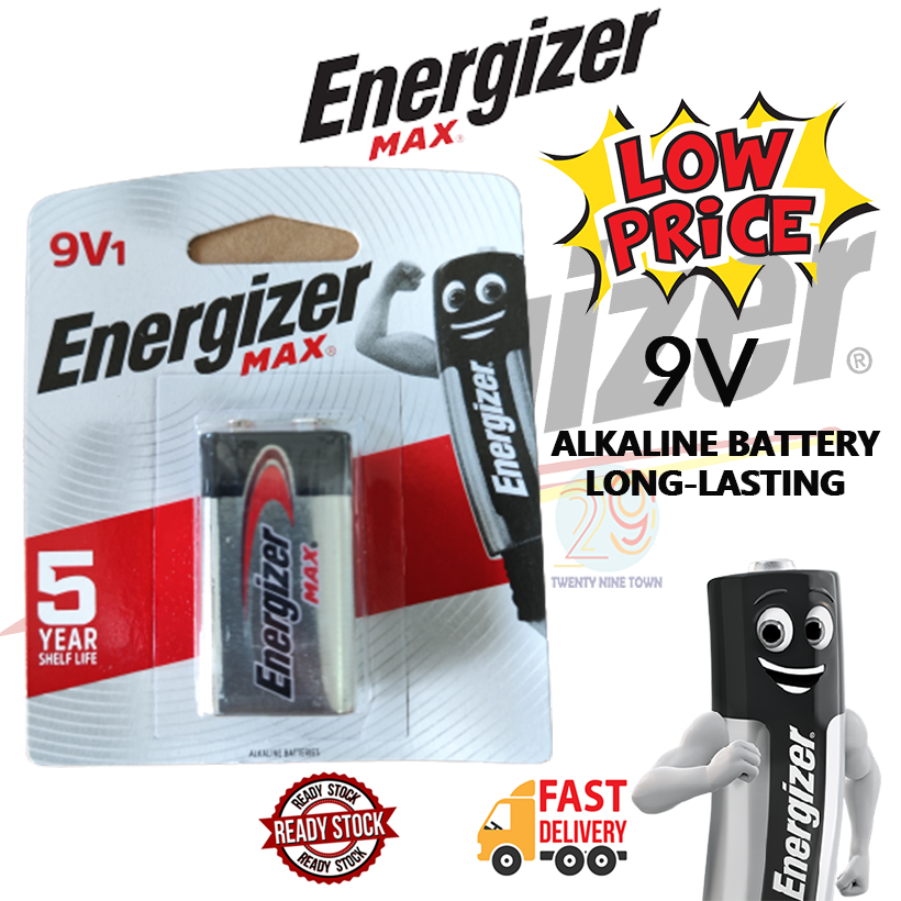 Energizer Max 9V Ready Stock Battery Alkaline Battery New Packing Lazada