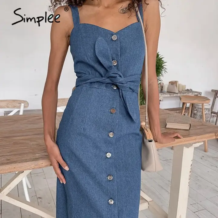 ladies denim dress uk