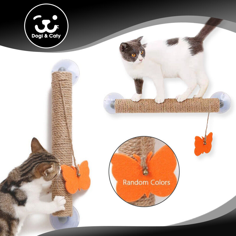Sisal Cat Scratching Post Climbing Frame Toy Anti-Scratch Cat Scratcher Post Climbing Column Durable Interactive Toys