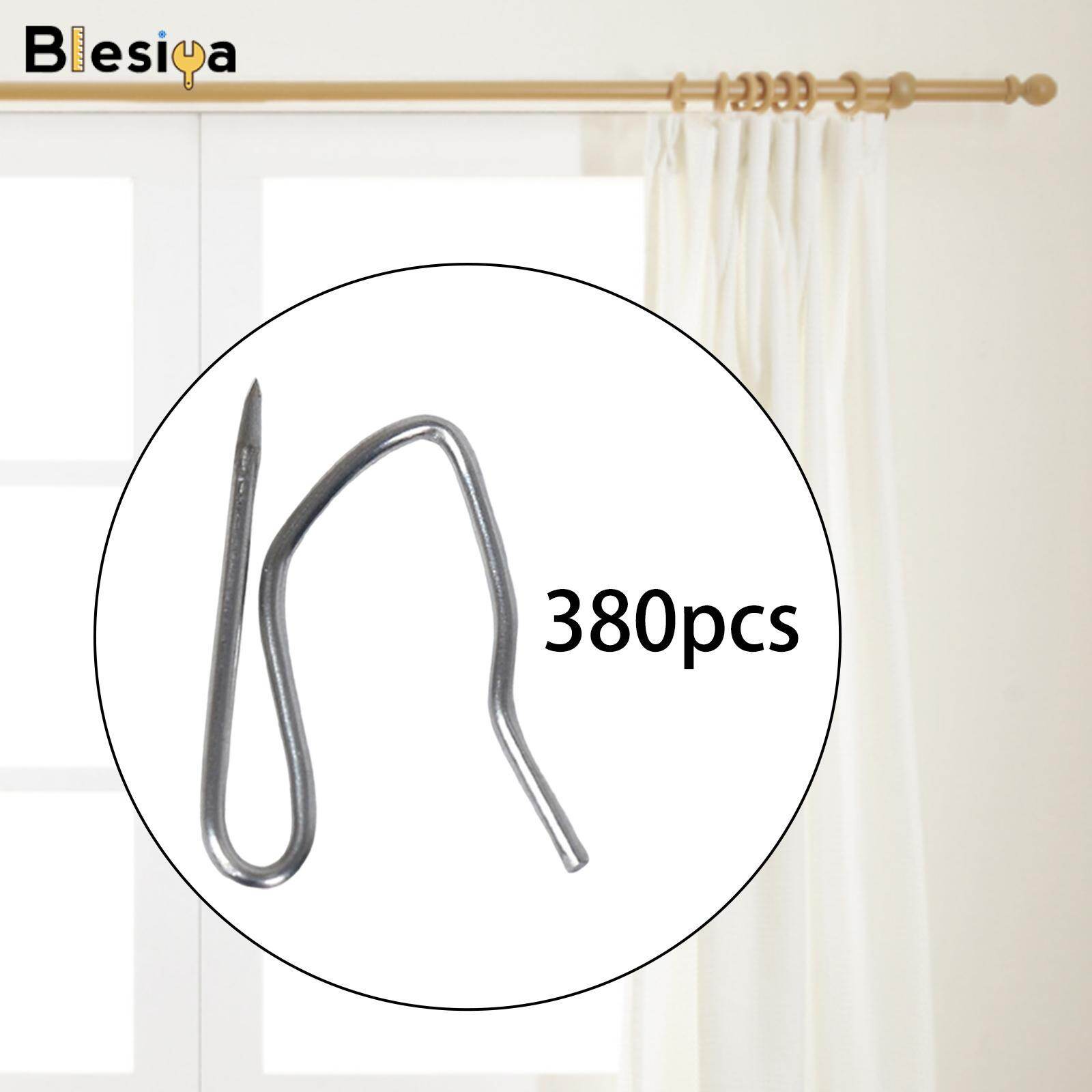 Blesiya Drapery Hooks Pins Curtain Hook Pinch Pleat Hooks for Shower Window Door 380PCS