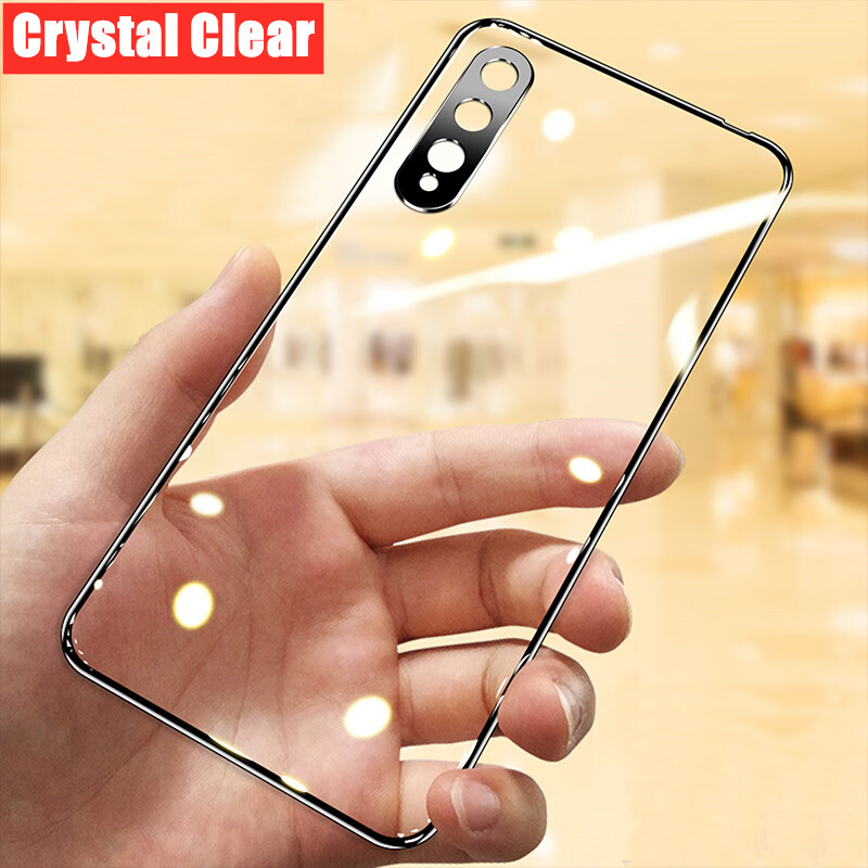【Camera Full Coverage】For Vivo S1 1907 Upgrade 6D Electroplating Slim Soft Clear Silicon Protective Jelly Case Liquid Crystal Anti-fading Back Cover Skin