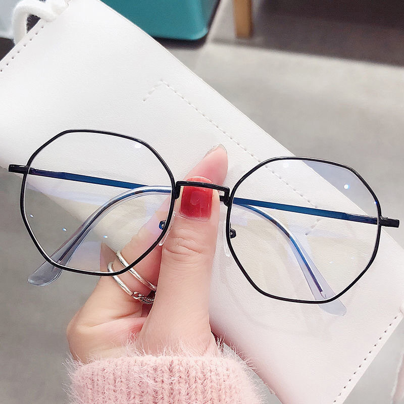 2021 Women Men Student Anti Blue Light Glasses Metal Frame Glasses Eyeglasses Frame Computer glasses