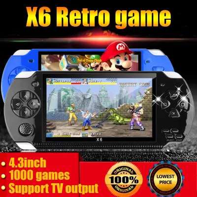 NEW Updated Classic 4.3“ 8GB PMP PSP Handheld Game Player X6 With 999+ games Built-in Support Music Video Camera MP4 MP5 Ebook