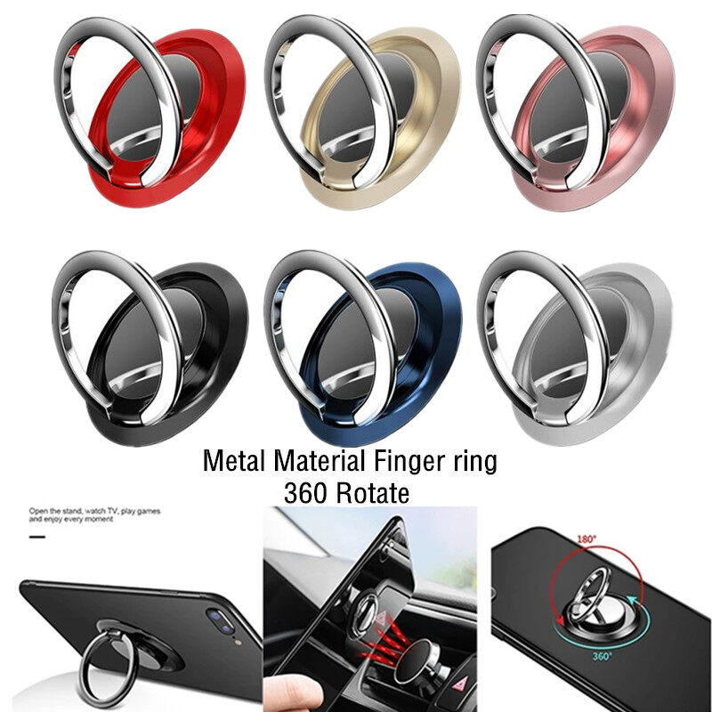 Universal 360°+180° Rotating Magnet Metal Phone Ring Holder Mobile Phone For Magnetic Smartphone Stand for iPhone X 7 Plus Samsung S8