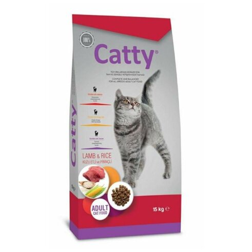 15kg CATTY Lamb & Rice Adult Cat Food Made in Turkey | Lazada