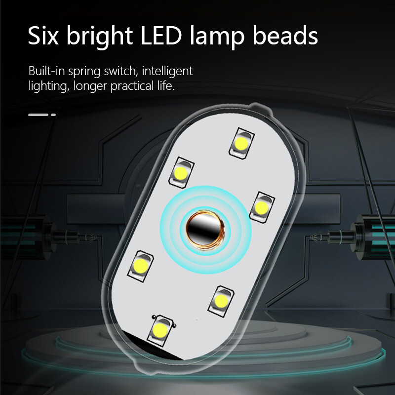 Universal Car LED Touch Light Wireless Reading Light Trunk Light USB Charging High-brightness LED Night Light
