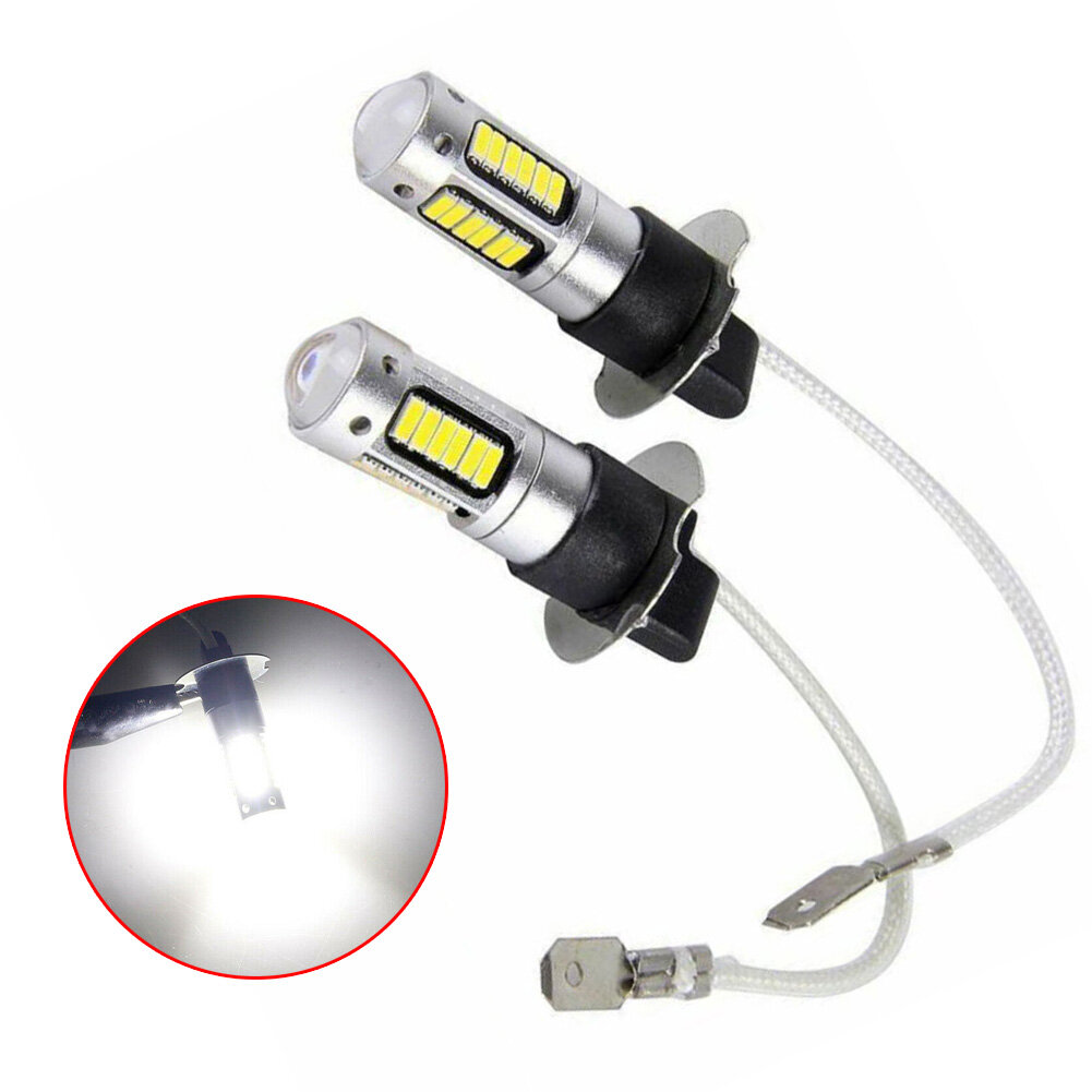 2*H3 LED Fog Light Bulbs Conversion Kit Canbus 6000K White 100W Quality Hot