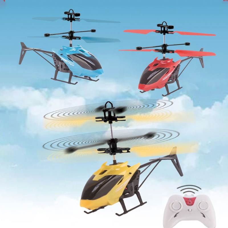 Hand Induction Remote Control Helicopter With Light Kid Toy Cool Boy Gift