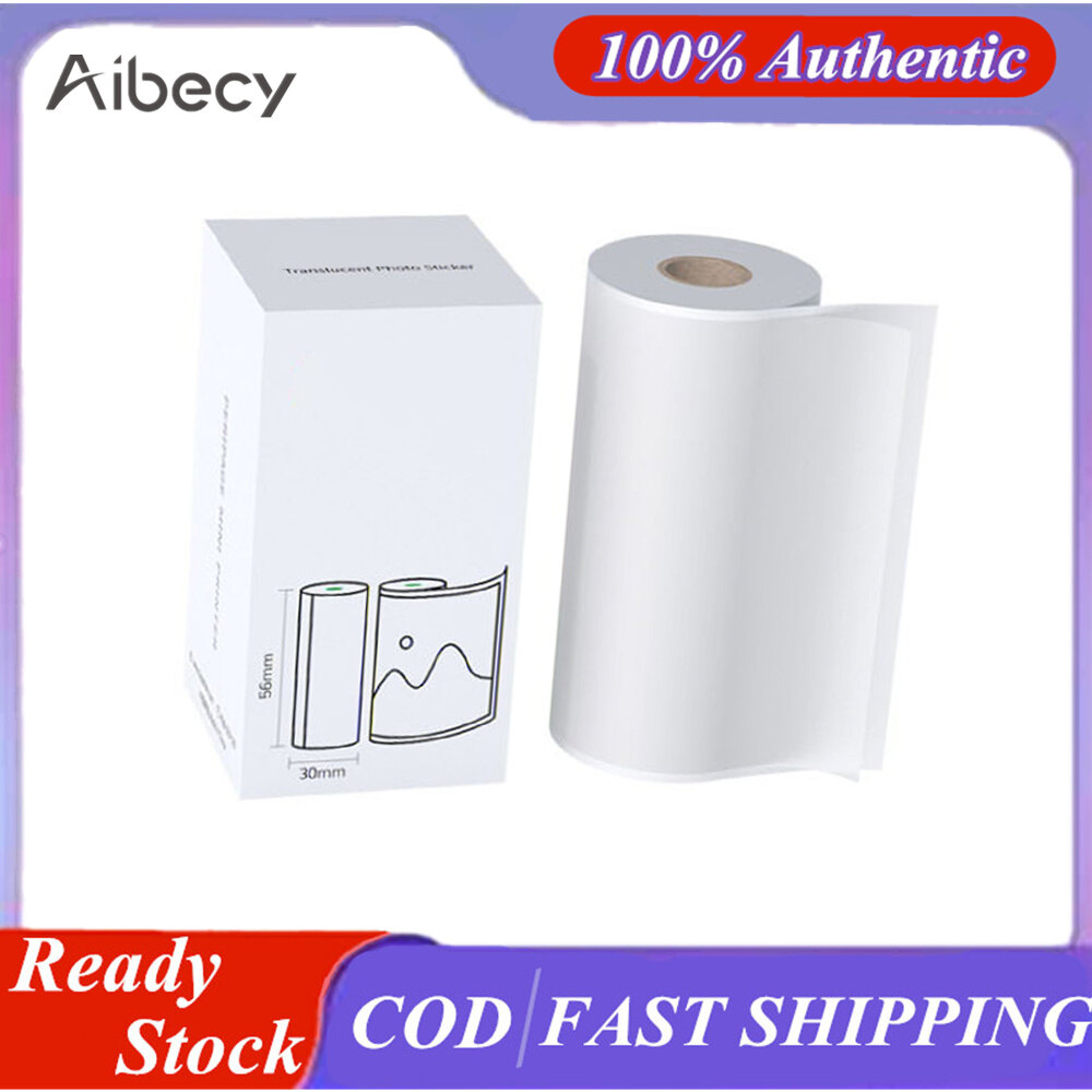 PeriPage 77 x 30mm/56 x 30mm Translucent Photo Sticker BPA-Free Adhesive Thermal Paper Roll Sticky Paper Waterproof Oil-proof Friction-proof for PeriPage A9/A9s/A9 Pro/A9 Max/A9s Max Mini BT Pocket Thermal Mobile Printer