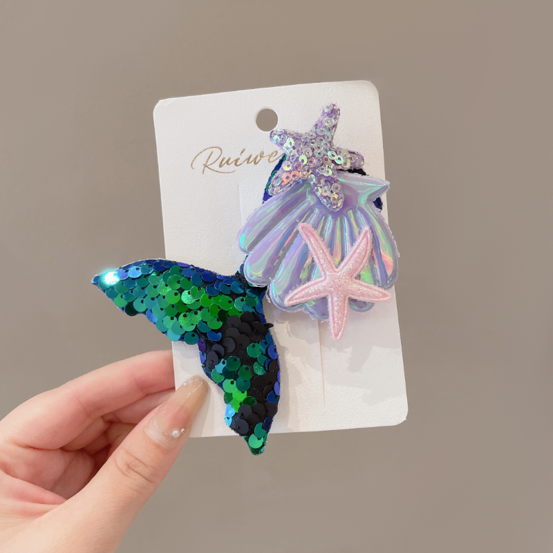 Kẹp tóc pink empress hình nàng tiên cá-intl