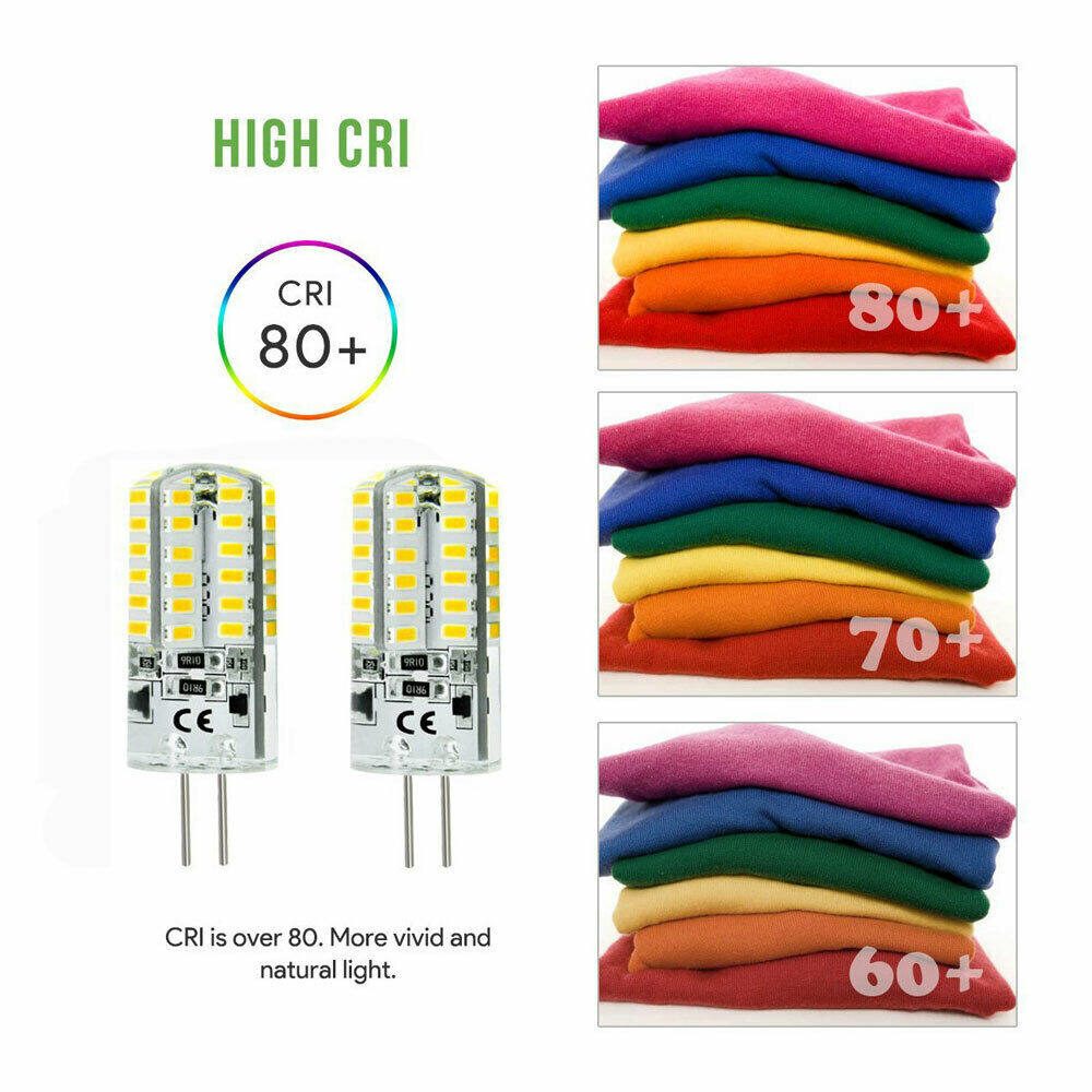 Bóng Đèn Led ERANPO Mini G4 Đèn Silicon 42LED 3W 12V/AC220V 3014SMD, Trắng Ấm/Trắng Đèn LED Góc 360 Độ