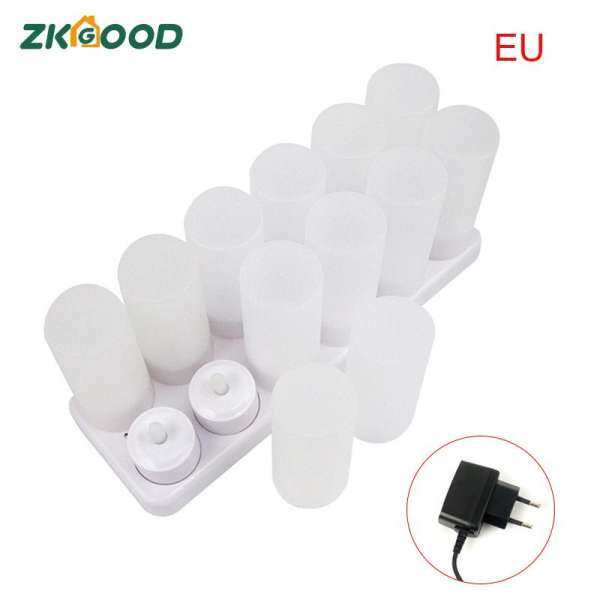 Zkgood 12 ĐÈN LED Sạc Flameless Nến Lâu dài cho Nhà Hàng Nhà Trang Trí Tiệc