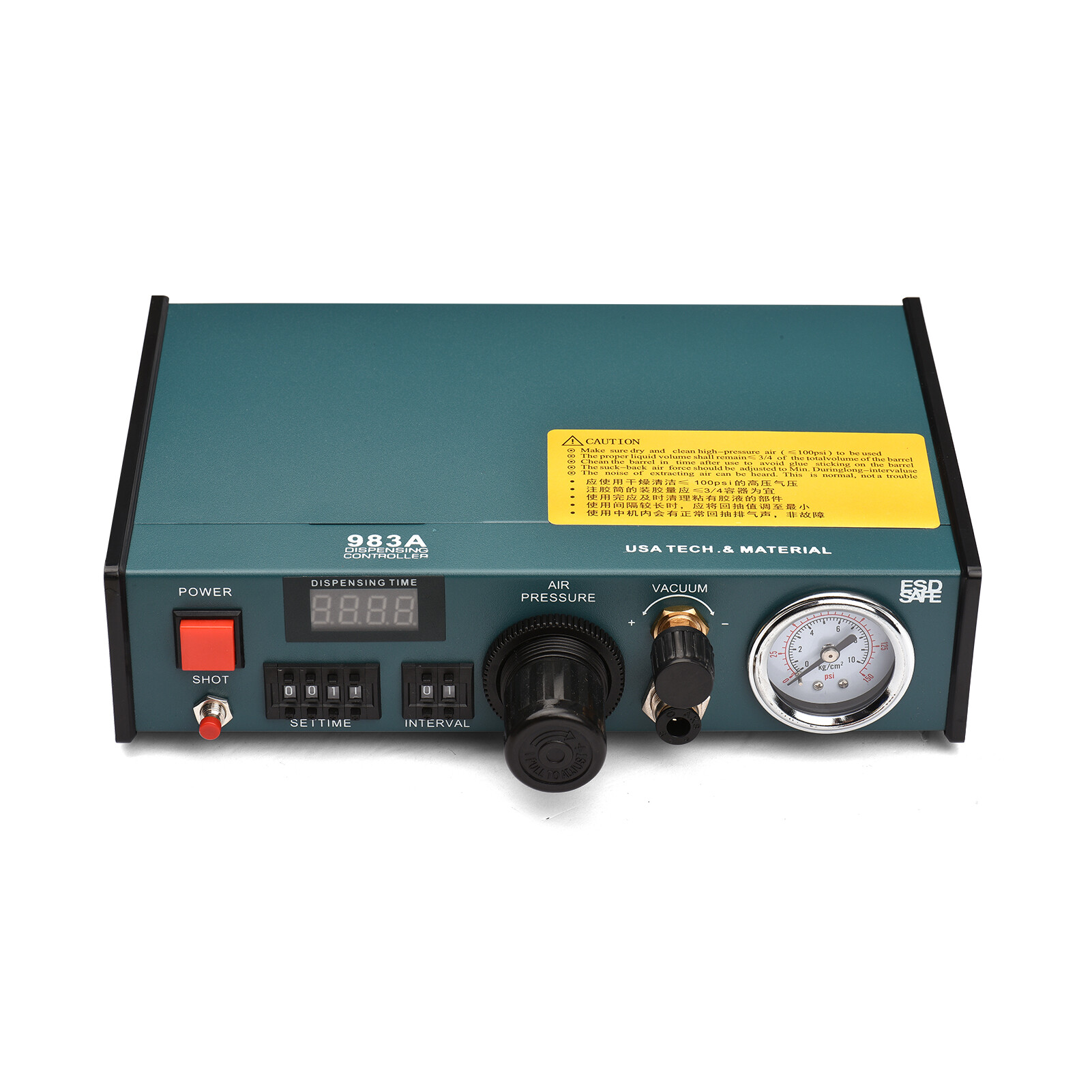 Smart Sensor 983A 220V Automatic Glue Dispenser Machine Professional Precise Dispensing Controller Glue Machine Digital Control Drip Glue Dropper Machine Precision Small Liquid Adhesive Gluing Appliance Automatic & Semi-automatic Operation