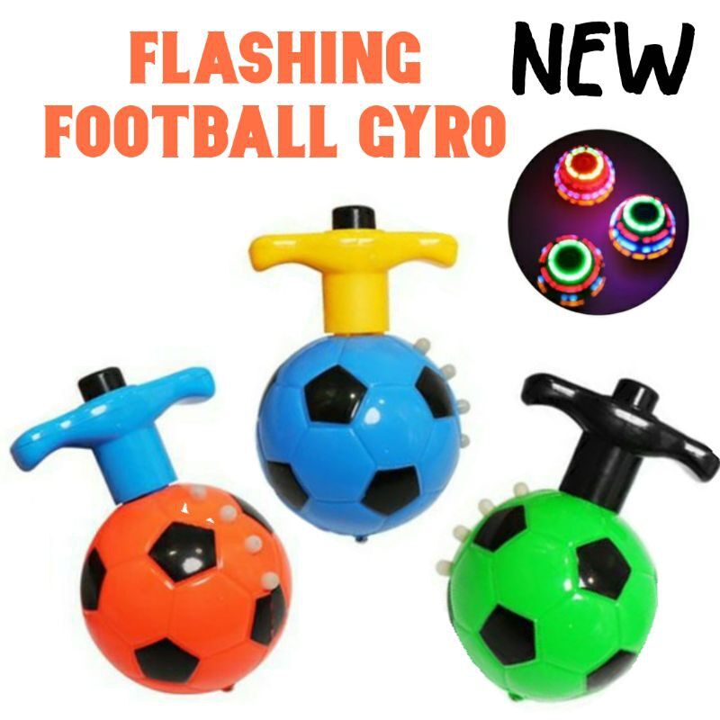 Flashing Football Gyro with Sound Children Toys 🔥READY STOCK