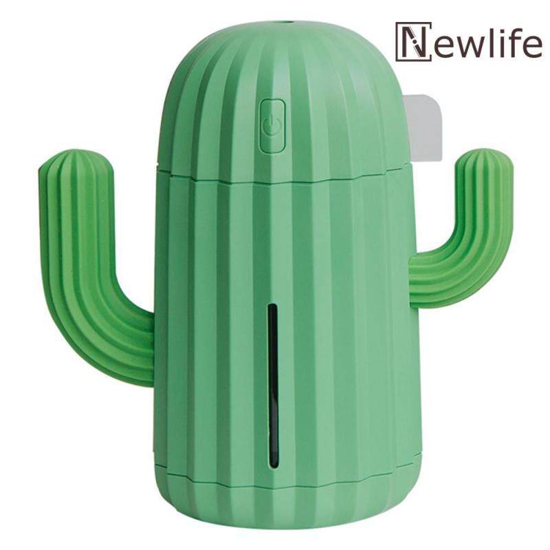 340mL Cactus USB Air Humidifier LED 7 Color Lamp Aromatherapy Oil Diffuser Singapore