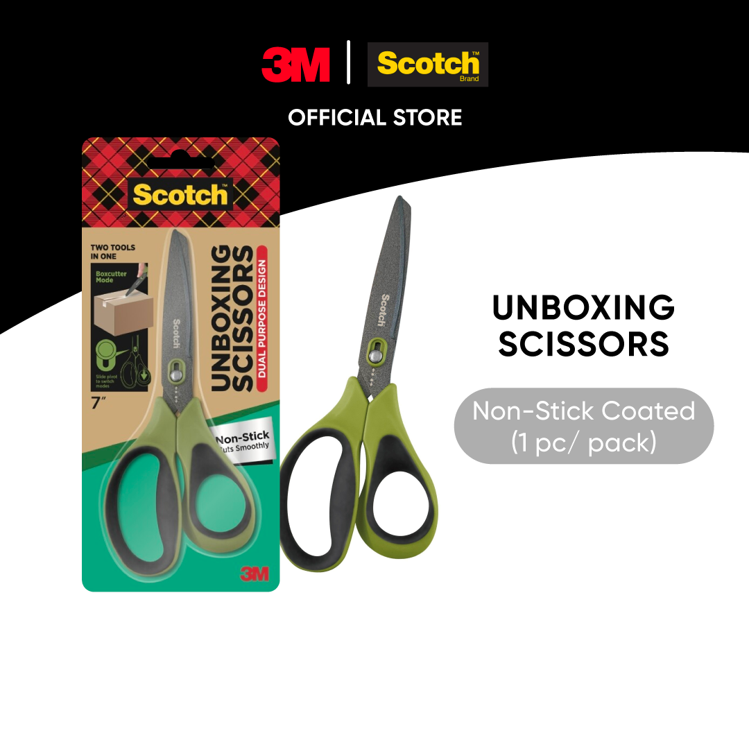  Scotch Non-Stick Unboxing Scissors, Dual-Function Scissors and  Boxcutter, 8-inch : Everything Else