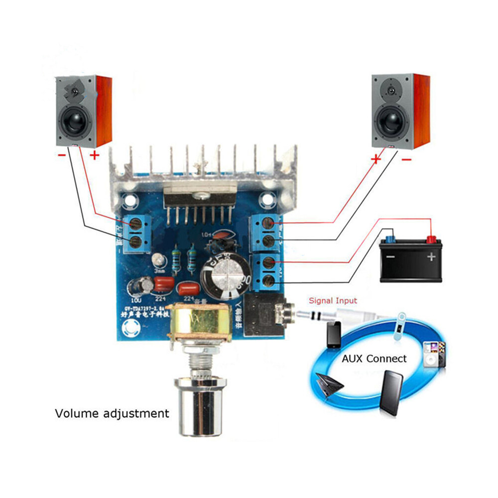 TDA7297 Version B Amplifier Board DC 9-15V 15Wx2 Digital Audio Power Amplifier Module Stereo Dual Channel 15W + 15W Amplificador