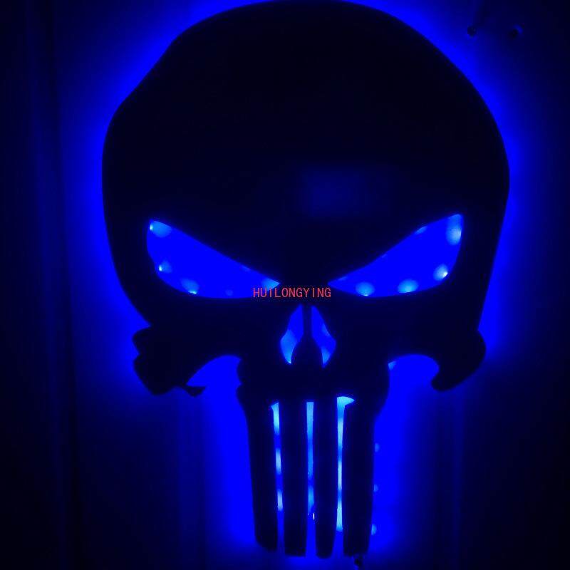 HUILONGYING Punisher MirrorLight LED Điều Khiển từ xa Nhiều Màu Sắc Màu Đầm Gương Đèn Tường Trang Trí Đèn Ngủ