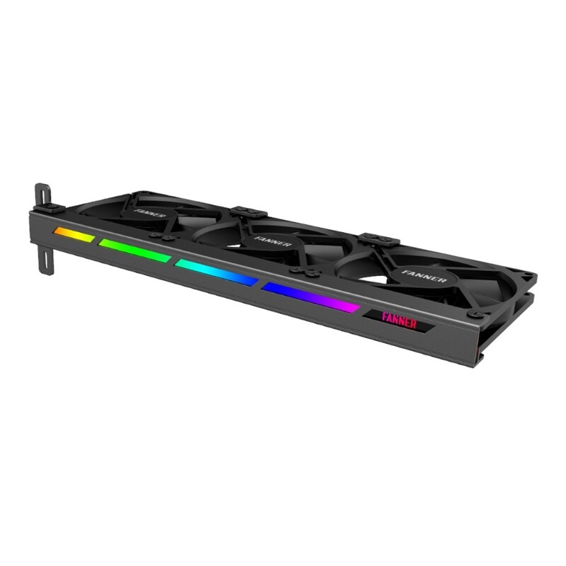 3 x 90mm 5v 3pin 0.36a vga fan graphics card cooling fan with argb light strip support aura sync / msi mystic sync