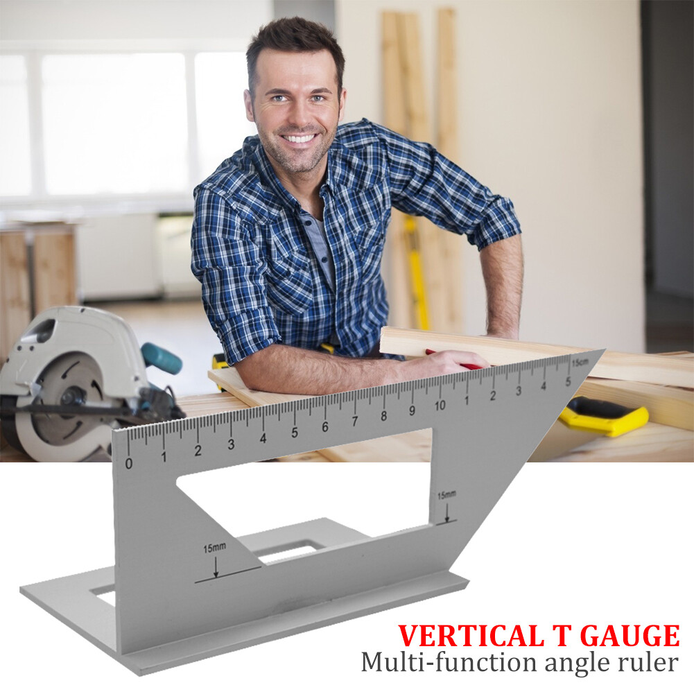 {Giảm 5% 2 cái} 45/90 Độ Đo, Góc Bên Phải Cai Trị, Đo Công Cụ Chế Biến Gỗ Thước Đo