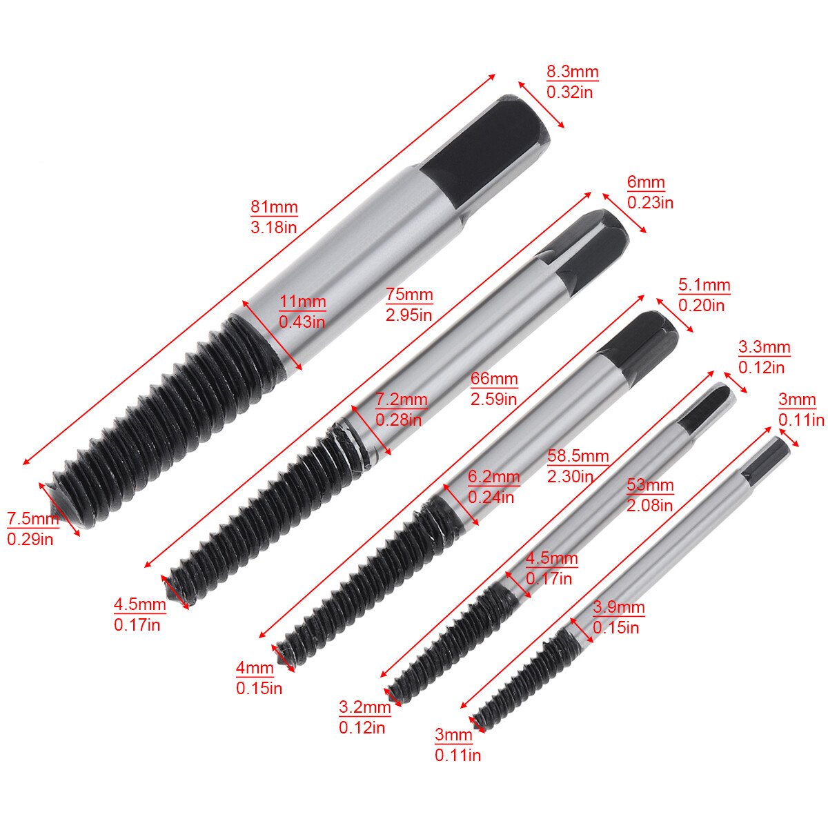 5 Cái Bộ Tháo Vít Hỏng Dễ Dàng Tháo Mũi Khoan Dẫn Hướng Tháo Bu Lông Hỏng