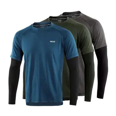 Mens Shirt Spring Running Shirts Quick Dry Fit Compression Sport Shirt Long Sleeve Elastic Fitness Gym Clothing