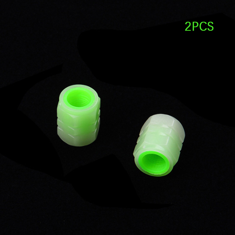 Fluorescent Luminous Tire Valve Caps – Universal Fit, 1/2/4 Pcs Options, ABS