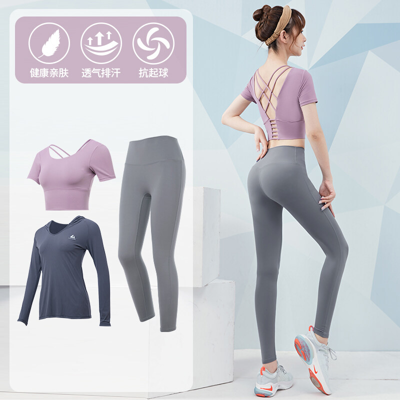 Lengan Baju Panjang Pakaian Yoga Kebugaran Set The Sports Dansapakaian