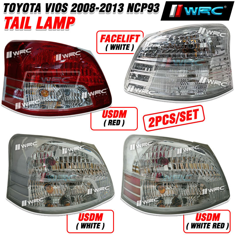 Toyota Vios 2008 - 2013 NCP93 Albino White Tail Lamp - Lazada | Lazada