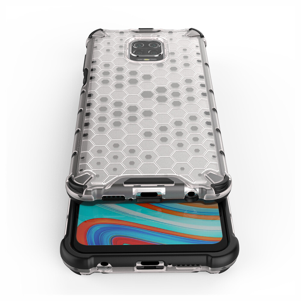 UFLAXE Honeycomb Ốp Cứng Chống Sốc cho Xiaomi Redmi Note 9 / Note 9 Pro / Redmi Note 9S Ốp Điện Thoại Trong Suốt Ốp Lưng Bảo Vệ Toàn Diện Bền Chặt Chống Vàng