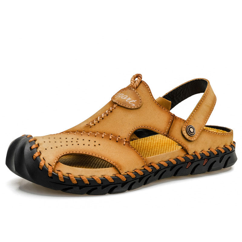 SUPEEON丨Men's Sandals 2023 Summer Casual Shoes Outdoor Fashion Cowhide Large Size Sandals