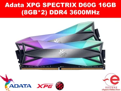 Adata XPG SPECTRIX D60G 16GB (8GB*2) DDR4 3600MHz RGB Gaming RAM