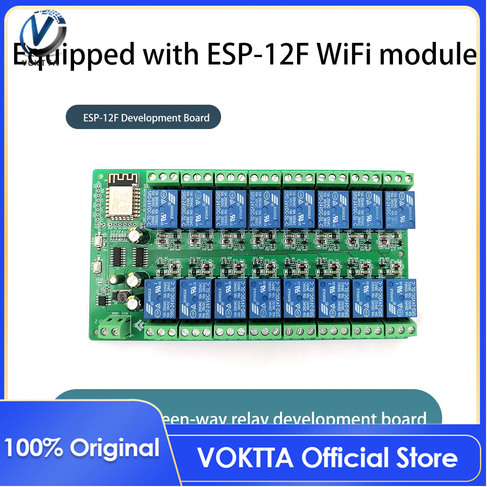 Original voktta esp8266 wifi sixteen-way relay module esp-12f development board