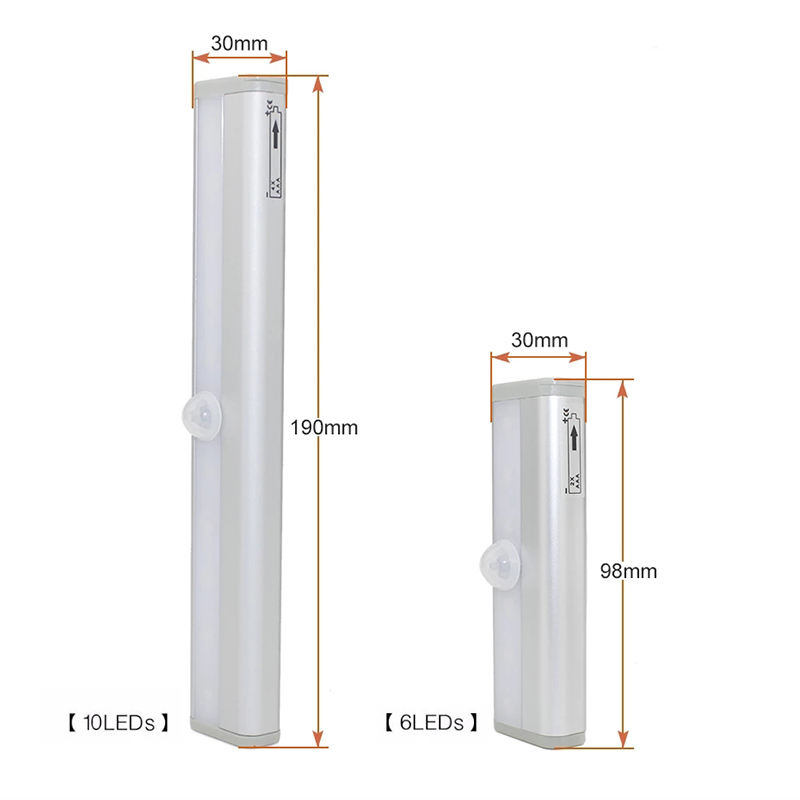 KIPRUN Đèn LED Cảm Biến Chuyển Động PIR, Đèn Ngủ Tủ Quần Áo Tủ Chén Đèn LED Dưới Tủ Đèn Ngủ Cho Tủ Quần Áo Cầu Thang Nhà Bếp, 6/10 Đèn LED