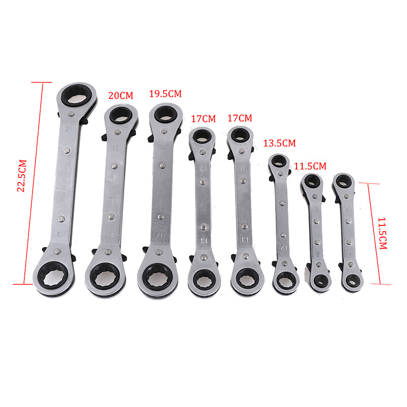 JUNY  6-21mm metric offset torque wrench set double ratchet wrench spanner tool