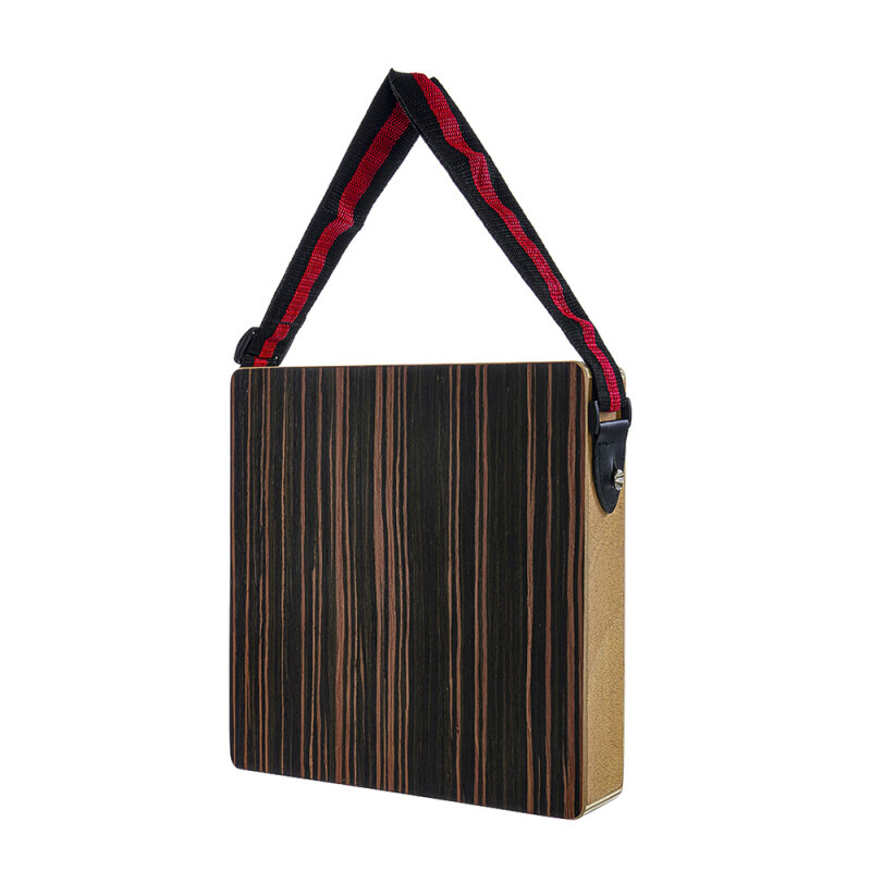 Cajon Boxdrum Two Hands Black Travel Practice Drum Accompaniment Music Boxdrum Solid Wood Portable with Strap Black