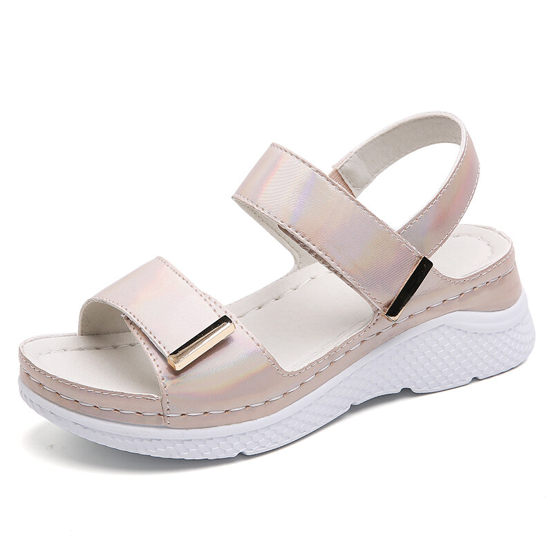 Wedges Sandals for Women Fashion Velcro Wedge Sandals Women Casual Cozy Hook Loop Sandals