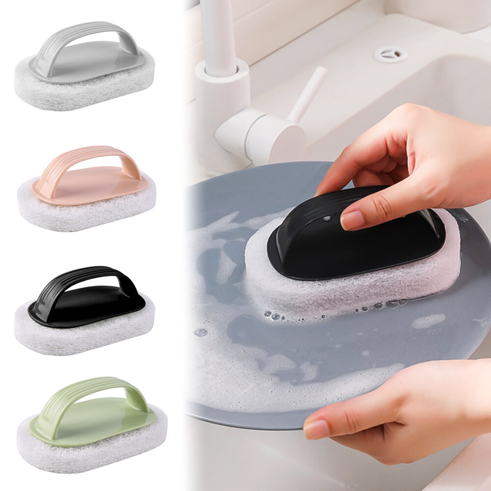 Sponge Brush Bathroom Kitchen Dishwashing Wipe  Strong Decontamination Cleaning Brush