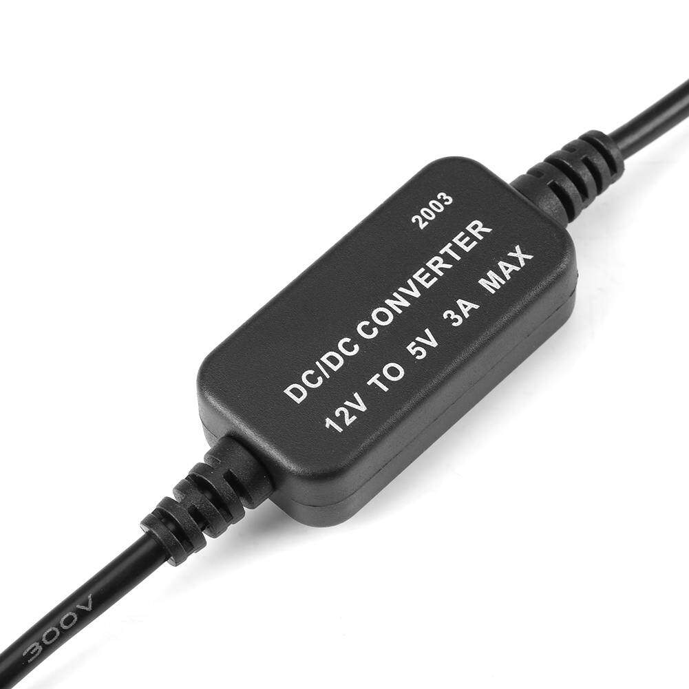 Zonejoy Bộ chuyển đổi điện áp DC-DC 12V sang 5V 3A với đầu USB kép sử dụng cho máy nghe nhạc stereo cho xe ô tô/radio/màn hình LED/quạt điện/động cơ - INTL