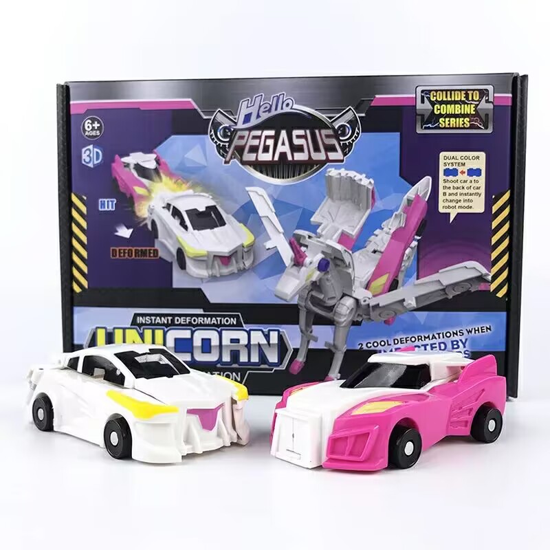 Hello Carbot Unicorn Mirinae Prime Unity Series Transformation Transforming Collision Combination Action Pull Back Robot Car Toy Vehicle Transformer Children's Birthday Gift