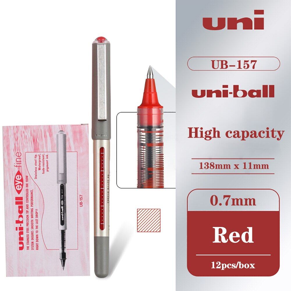 Japan UNI Ballpoint Pen UB-157 Straight Liquid Gel Pen Signature Pen Back To School Supplies Korean Stationery Office Supplies