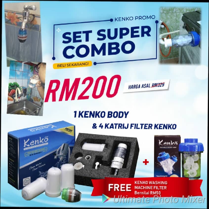 Kenko Water Filter Offer Full Pakej 1 Set Nano Filter Extra Free Gift Washing Machine Filter Lazada