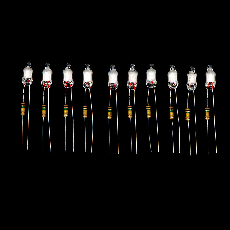 NEW 10Pcs Neon Light Bulbs 4*10mm 5*13mm Main Power Indicator With Resistance 220V
