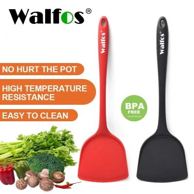 Walfos Non-Stick Silicone Shovel Heat-Resistant Handle Turner Kitchen Spatula Cooking Tool