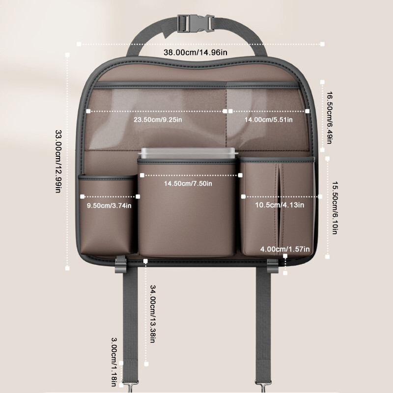 [SEAMETAL Car Seat Back Storage Bag,Multi-functional Car Seat Back Storage Bag Tissue Holder Phone Container Hook Hanging Clothes Umbrella Bag,]