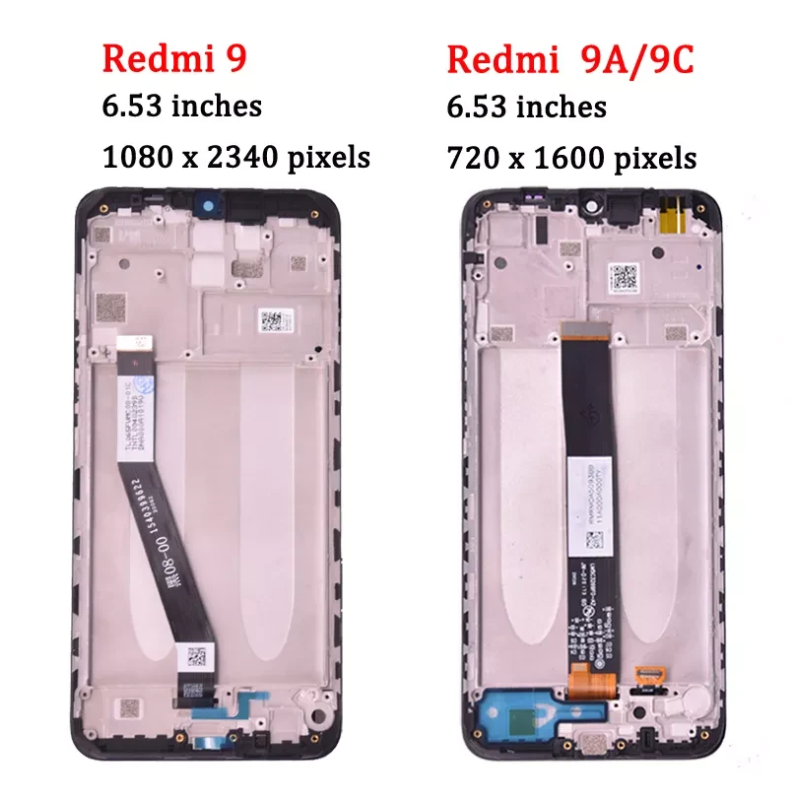 LCD gốc với khung cho Xiaomi Redmi 9 Redmi 9A/9C 1 màn hình LCD với Mặt kính màn hình cảm ứng Bộ bảng điều khiển