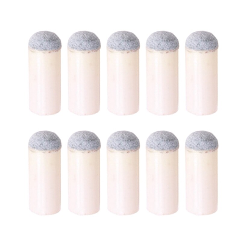 10pcs Pool Cue Tips Slip-On Billiard Cue Tips lacement Billiards Snooker Cue Head Cover Snooker Tip Protector
