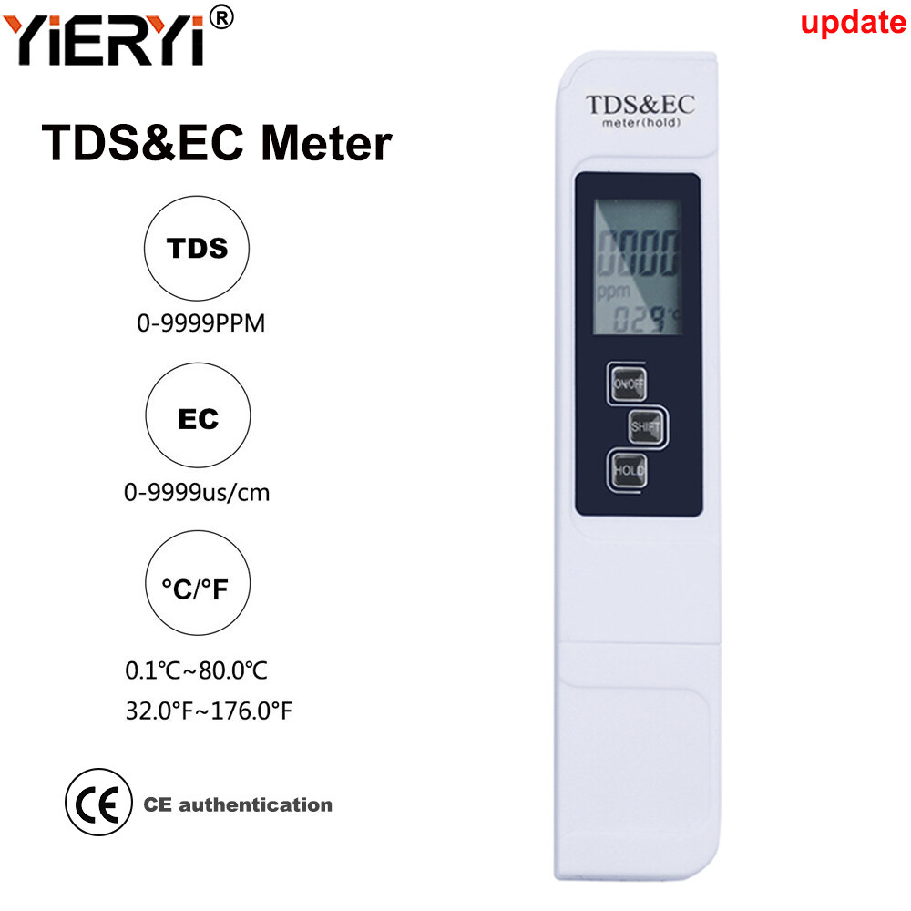 yieryi EC meter TDS Temperature Tester Conductivity Horticulture Water Quality meter with ATC Temperature