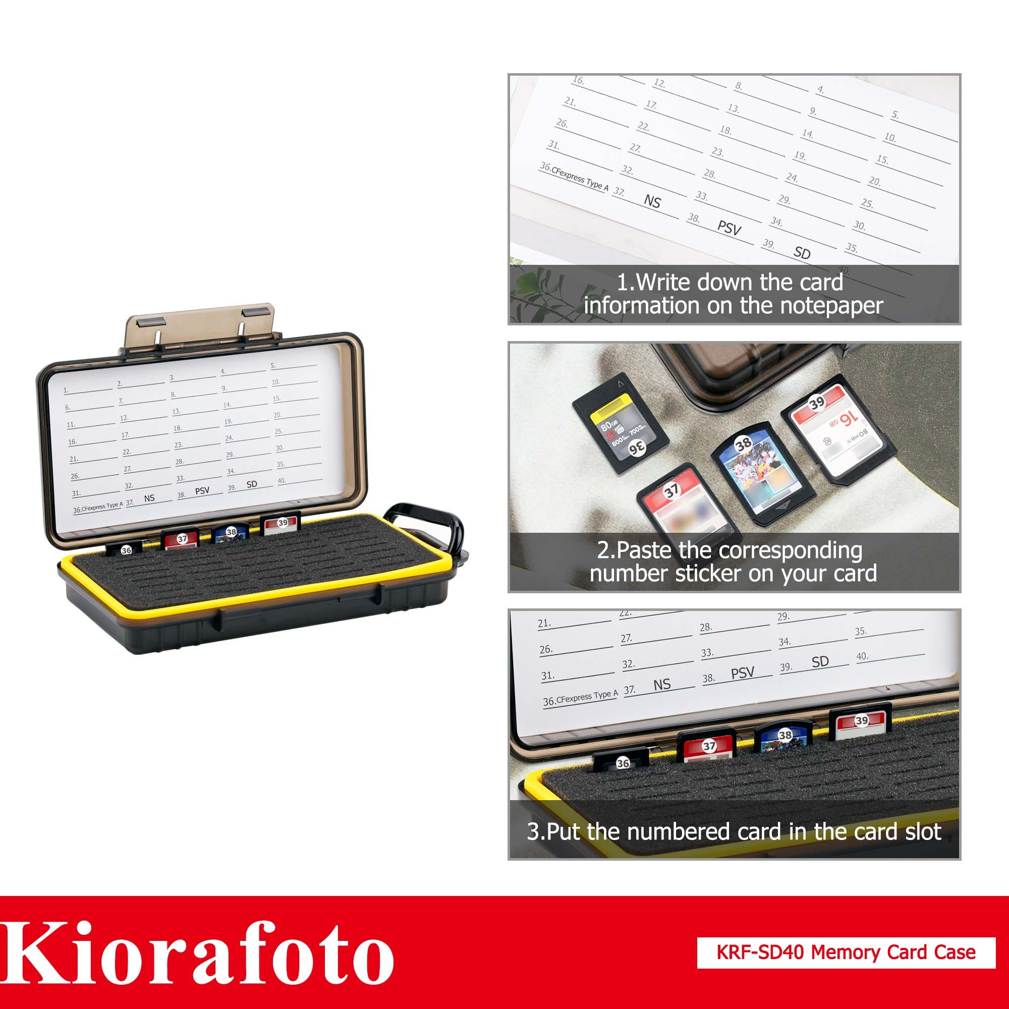 40Slots Durable Memory Card Case Holder Organizer Keeper For SD SDHC SDXC Cfexpress Type A Camera Memory Card Game Cards Storage